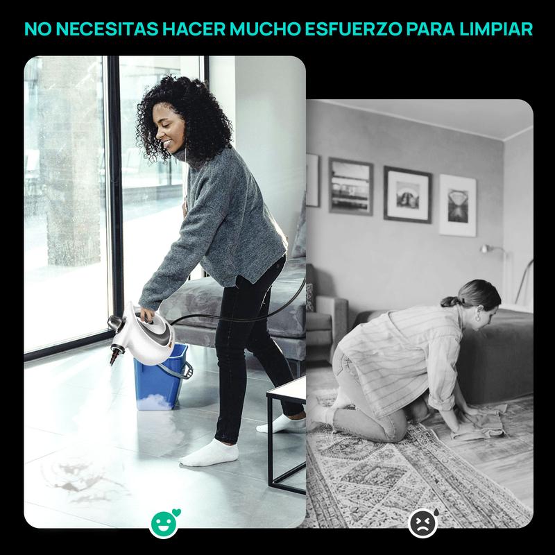 Limpiador a vapor portátil con 12 accesorios, limpieza profunda para cocina, baño, hogar y automóvil