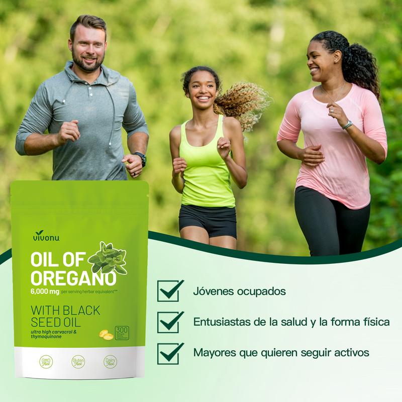 🌿 Cápsulas de Aceite de Orégano + Aceite de Nuez Negra