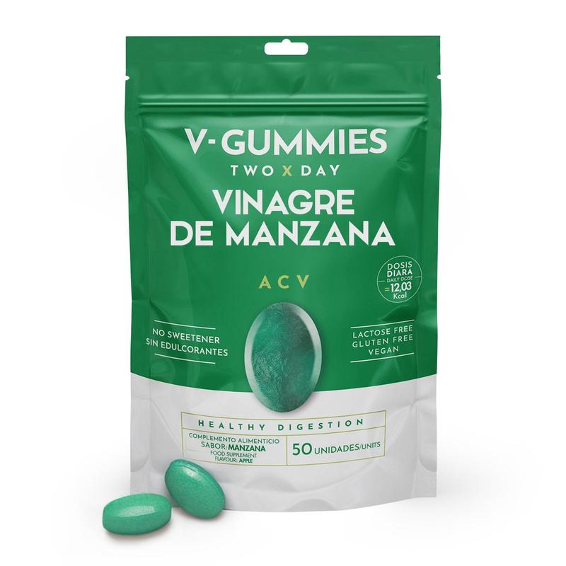 V-Gummies - Vinagre de Manzana - Gominolas para Salud Digestiva 🌿