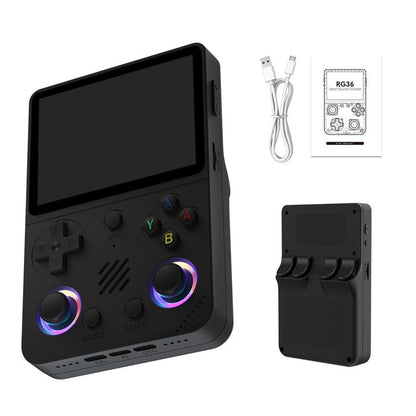 Consola de videojuegos portátil Retro Pro (luz RGB), más de 20000 juegos, sistema Linux, pantalla IPS de 3,5 inch, consola de juegos inalámbrica de bolsillo portátil, consola de juegos recargable para el hogar, dispositivo de carga