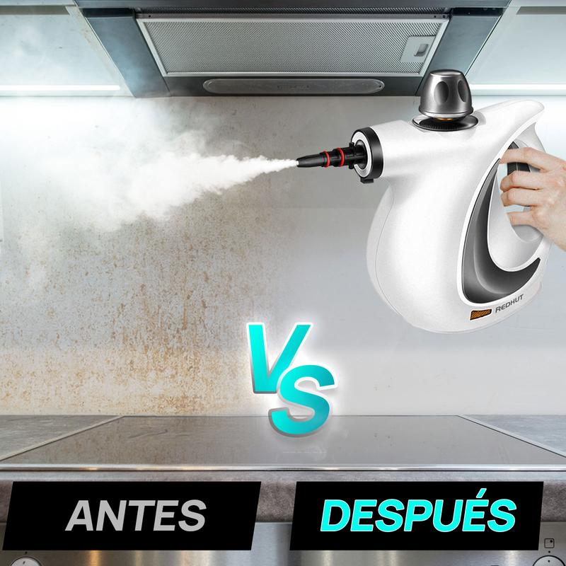Limpiador a vapor portátil con 12 accesorios, limpieza profunda para cocina, baño, hogar y automóvil