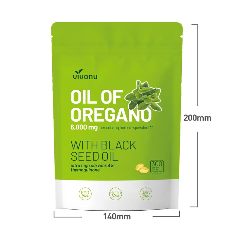 🌿 Cápsulas de Aceite de Orégano + Aceite de Nuez Negra