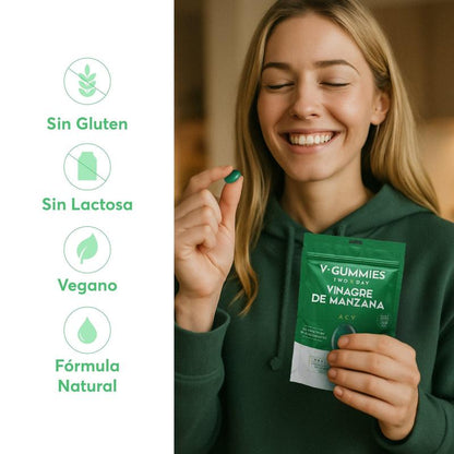 V-Gummies - Vinagre de Manzana - Gominolas para Salud Digestiva 🌿